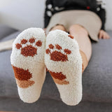 Chaud Comme un Chat™ | Chaussettes Douillettes avec Motifs Pattes de Chat