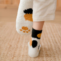 Chaud Comme un Chat™ | Chaussettes Douillettes avec Motifs Pattes de Chat