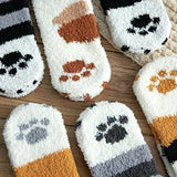 Chaud Comme un Chat™ | Chaussettes Douillettes avec Motifs Pattes de Chat